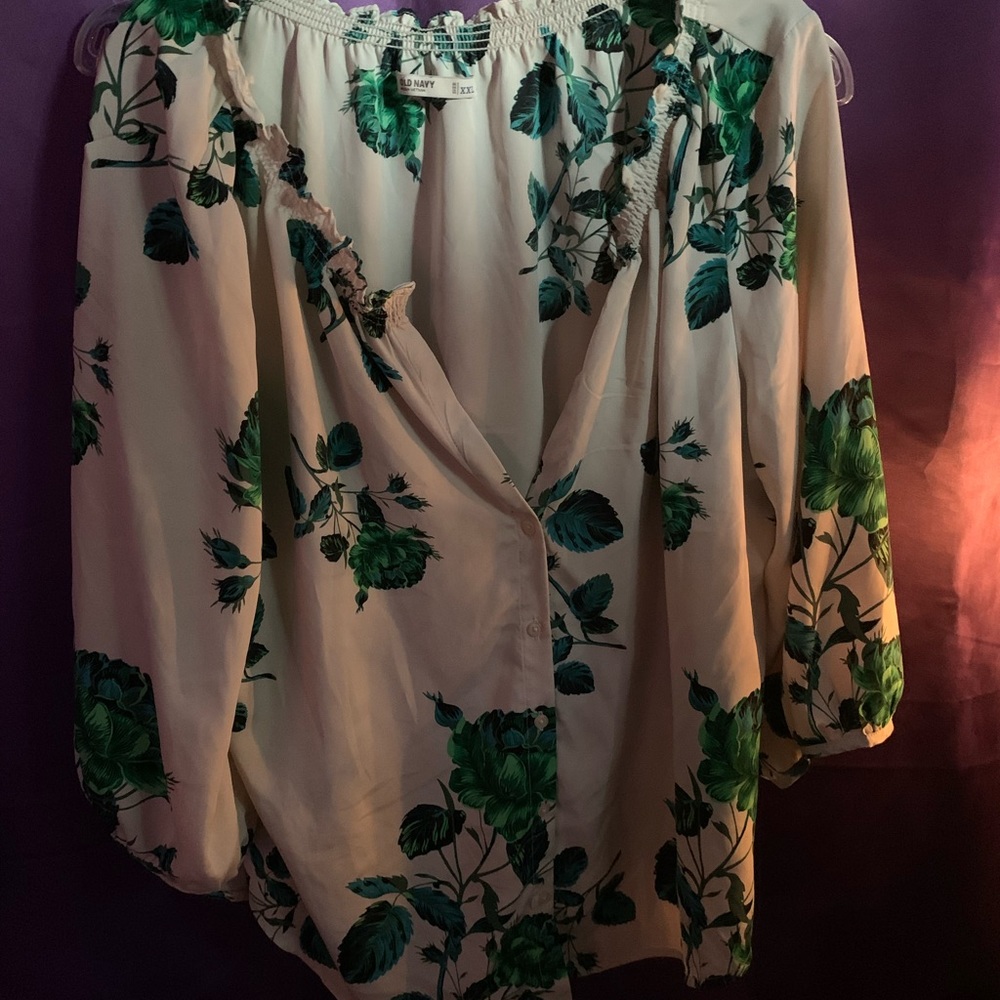 Silky button down blouse